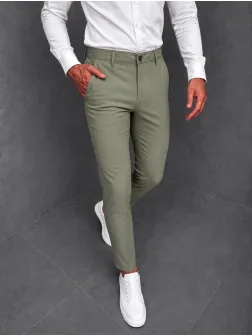 Pantaloni barbati casual kaki C001